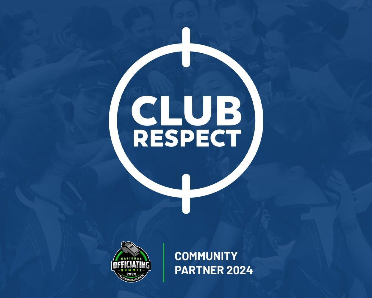 NATIONAL OFFICIATING SUMMIT PARTNERS WITH CLUB RESPECT
